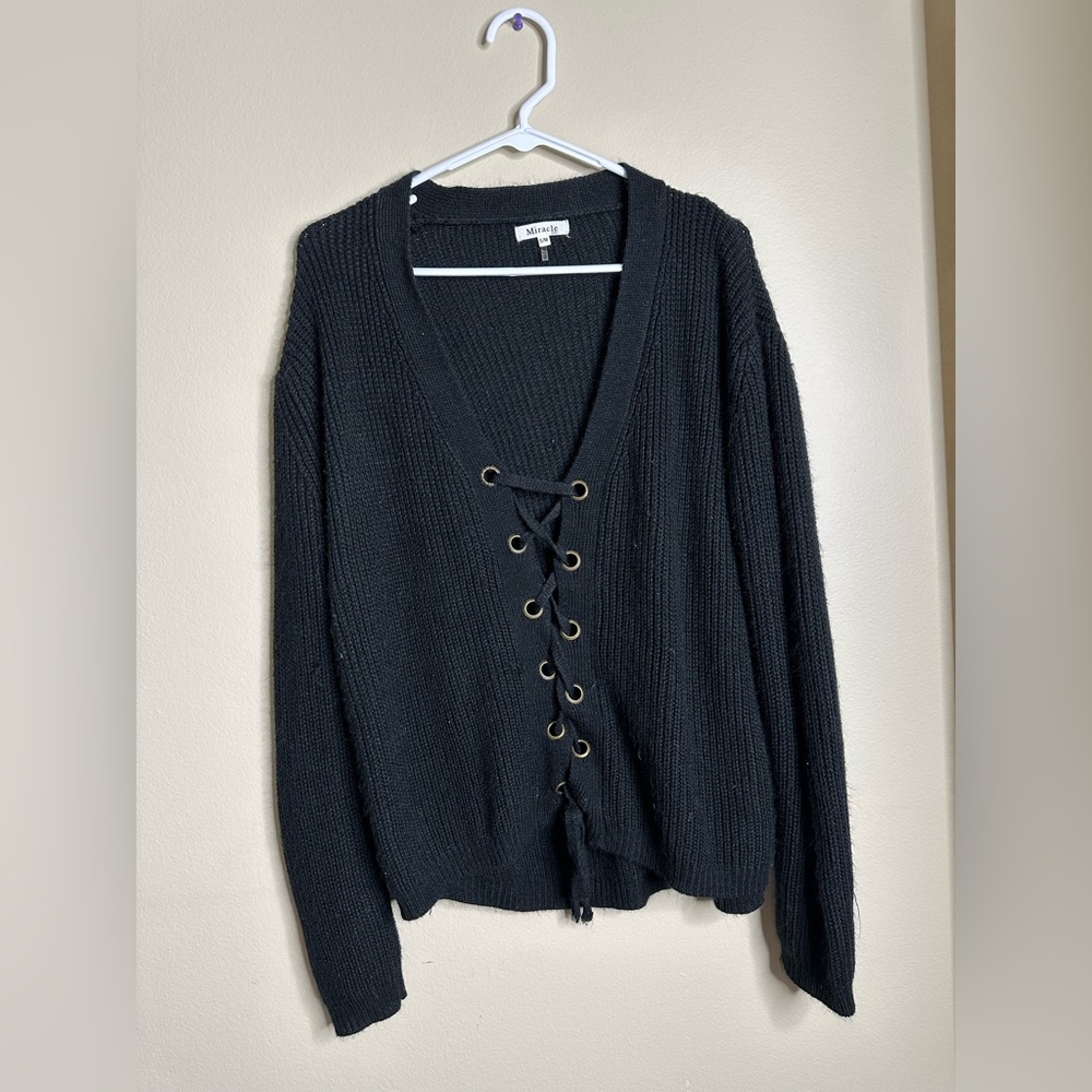 Miracle Sweater Black Oversized Women